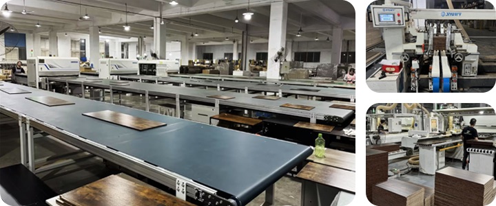 Panel furniture production lines at the Changzhou factory